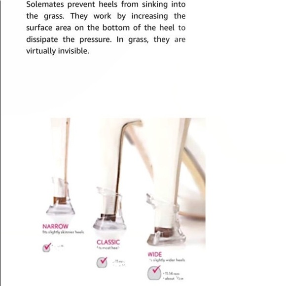 High Heel Protectors by Solemates Clear Narrow Transparent Model NWT - Picture 2 of 9
